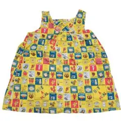 LAGOM ラゴーム フード柄 ワンピース M 100 イエロー