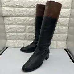 【良品】マーガレットハウエルアイデア ロングブーツ バイカラー 23 レザー