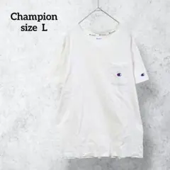 チャンピオン 半袖白Tシャツ ユニセックス シンプル H0252