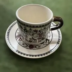ビンテージ　昭和レトロ　可愛い絵柄のカップとソーサーセット