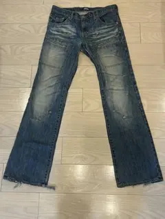 Purple&Yellow ダメージデニム