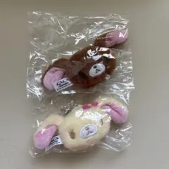 シュガーバニーズ ぬいぐるみチャーム ガチャ くろうさ はなうさ