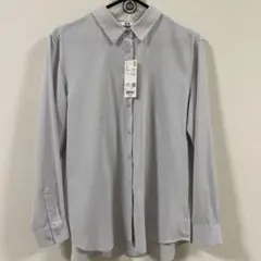 UNIQLO レディース 長袖シャツ L ライトグレー