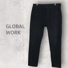 【グローバルワーク】ブラックデニムパンツ S スキニー ストレッチあり 無地