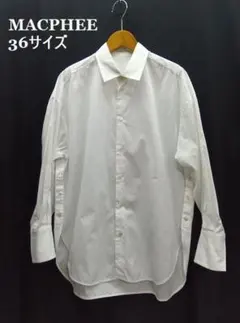 MACPHEE /マカフィー ◎白 /ホワイト　コットン　長袖シャツ　36サイズのサムネイル