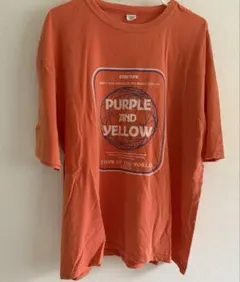Purple & Yellow 半袖Tシャツ オレンジ M 2025購入