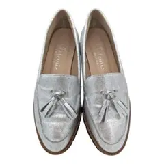 完売品✨️DIANA 厚底 美脚足長効果 シルバー タッセル ローファー 軽量