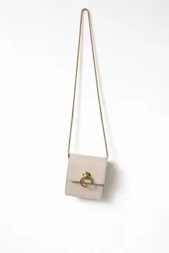 GRL ミニショルダーバッグ ベージュ チェーン付き ゴールド金具