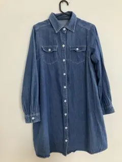 デニムマタニティシャツワンピース Lサイズ