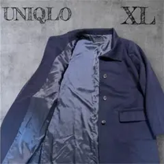 UNIQLO ウールカシミヤ コート ネイビー XL チェスターコート 美品