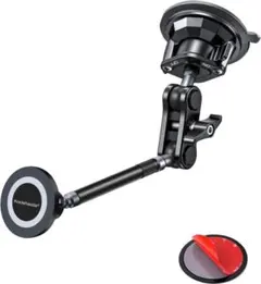 MagSafe対応 車載スマホホルダー 真空吸盤 360度回転 伸縮アーム