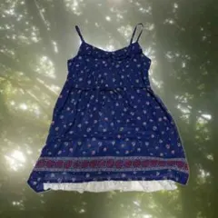 花柄キャミワンピース ネイビー 平成 レイヤード