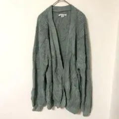 AMERICAN EAGLE 【XL】グリーン カーディガン ポケット　緑