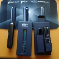 ploom aura JETBLACK・FRONT PANELオーシャンブルー付