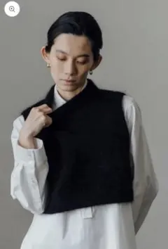 soyy. Minimal mohair vest ベスト BLACK ブラック