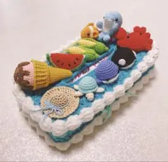 ボックスティッシュカバー ボックスティッシュケース あみぐるみ