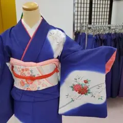 紺色の訪問着