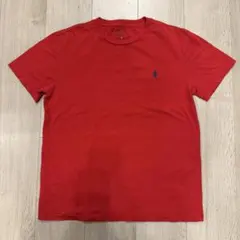 POLO RALPH LAUREN 赤　ワンポイントロゴ　Tシャツ S 古着