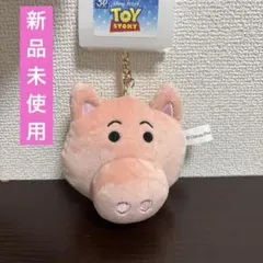 新品未使用 トイストーリー　ハム　ぬいぐるみ　カオチャーム　キーホルダー