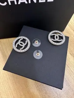 シャネル CCロゴ パール ラウンドピアス
