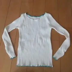 ドロワット·ロートレアモン　リブ編み ホワイト 長袖 トップス　M