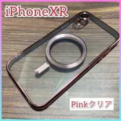 iPhone XR クリアピンクケース マグセーフ対応 スマホケース 透明ケースのサムネイル