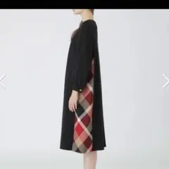 ブルーレーベルクレストブリッジウールミックスポンチドレス38