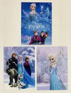 ◆新品未使用◆3枚セット◆アナと雪の女王 クリアファイル
