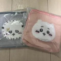 ちいかわ　もこもこポーチ2 ちいかわ・ラッコ　2個セット