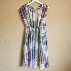 GRACE CONTINENTAL ノースリーブワンピース マルチカラー 38