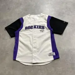 MLB ROCKIES ロッキーズ　ベースボールシャツ 刺繍ロゴ L相当のサムネイル