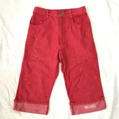 ベビーピンクハウス　パンツ　120　サクランボ　刺繍　レトロ　ヴィンテージのサムネイル