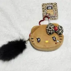 しまむら限定コラボ！日焼けキティちゃん チャーム カラビナ付き レオパード柄