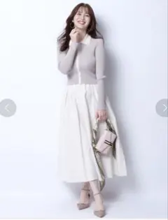 JUSGLITTY 衿ニットドッキングワンピース