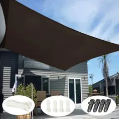 선쉐이드 모카 3x4m UV 98% 선쉐이드 베란다 가든 레인 프로텍션 블라인드폴드