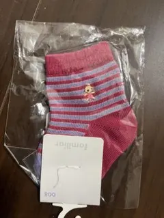 ファミリア ベビー靴下 8cm ストライプ