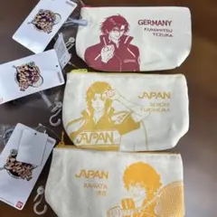 新品テニスの王子様 キャラクターポーチ 3点セットアクリルチャーム付