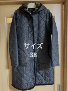【ラベンハム 】英国製　レディースキルティングロングコート　サイズ38