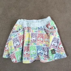 【130】スウェット生地カラフルプリントスカート