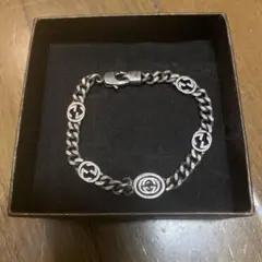 美品】グッチ GUCCI ゴースト 喜平 ブレスレット シルバー サイズ17