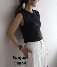 Bonjour Sagan 前後2WAYスラブニットタンク ニットベストのサムネイル