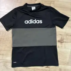 adidas ブラック グレー Tシャツ 150