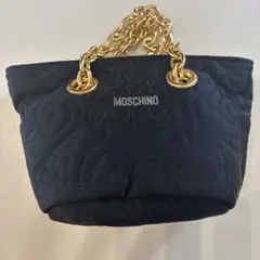 美品MOSCHINOモスキーノ トートバッグ チェーンバッグ 肩掛け可能 A4可 