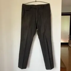 Johnbullグレー チェック柄 スリムフィット チノパン