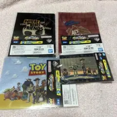 トイストーリー 一番くじ Q賞&P賞クリアファイル＆ステッカー 3種　4点セット