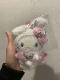 可愛すぎる♡ハローキティ ぬいぐるみ ウサギコスチューム 新品タグ付き ハローキティ ぬいぐるみ 垂れ耳うさぎ コスプレ