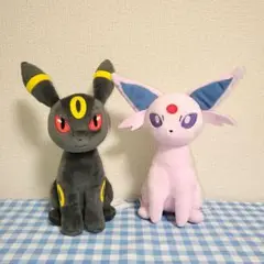 ポケモン　もふぐっとぬいぐるみ　イーブイフレンズ　～エーフィ・ブラッキー～