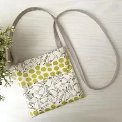 ペンギンさんとグリーンドット♡キッズポシェット♡ハンドメイド