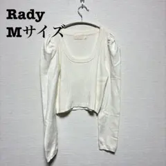 【Rady】パフスリーブ ショート丈ニット Mサイズ