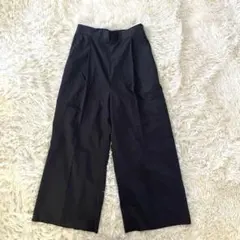 【イネド】美品✨ワイドパンツ シンプル　ブラック　合わせやすい　Mサイズ